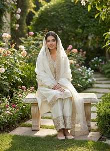 Salwar Kameez Modal Ecológico para Mujer, Completamente Cosido, Ideal para Fiestas y Bodas, Largo Midi, Top, Dupatta y Pantalón, Estilo Elegante - Product Image 2