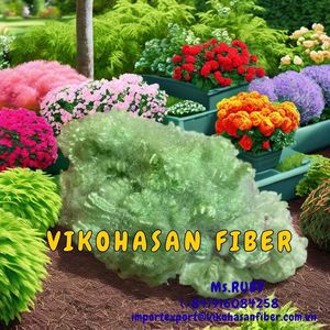 วัสดุเติมโซฟาของเล่นคุณภาพพรีเมียม VIKOHASAN โพลีเอสเตอร์ 100% 15D HS สีเขียวแบบเส้นใย  GRS ซิลิโคนเคลือบ  ทนไฟ - Product Image 4