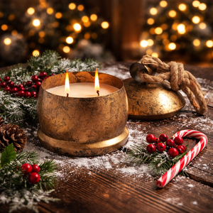 Vela aromática de lujo de metal artesanal con múltiples mechas y tapa, de larga duración, decoración festiva para el hogar, regalo para espacios acogedores - Product Image 5