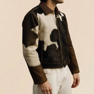 Cowhide Leather Jackets Top Quality American Genuine Leather Cowhide Men Jacket Authentic Real Cowhide Leather Jacket For Men - Product Image 4