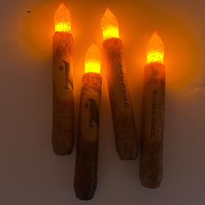 TOOWIN New Led Electronic Candle With Wax <b>Decals</b> For Weddings, Churches, And Parties; Simulated Candle Rod - Product Image 3