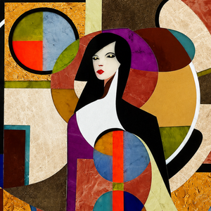 Impression numérique acrylique artisanale, portrait abstrait de femme, art mural, cadre personnalisé de luxe, panneau décoratif - Product Image 3