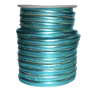 Cordón de cuero redondo de 2mm de todos los tamaños al por mayor en colores mate metálico regular y Vintage para manualidades y accesorios de joyería - Product Image 1