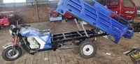 Tricycle utilitaire à 3 roues à moteur essence refroidi par air de 200 cm³, 1000 W CDI, pour passagers, à carrosserie ouverte et robuste
