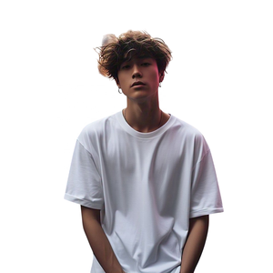 Jersey de algodón 100% lavado personalizado para hombre, camiseta de calle con hombros caídos Unisex de gran tamaño, Camiseta larga holgada en blanco - Product Image 1