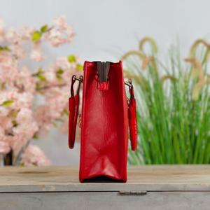Bolso de Hombro de Cuero Genuino con Diseño Bohemio Vintage de Lujo en Rojo, con Pelo de Vaca, Estilo Tote, Bandolera y Borlas para Mujer - Product Image 5