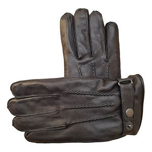 Guantes Largos de Piel de Oveja Genuina, Estilo Liso Negro, Venta al Por Mayor, para Actividades al Aire Libre - Product Image 5