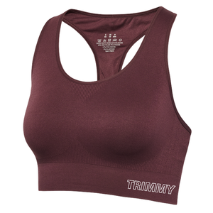 Soutien-gorge de sport TRIMMY SPORTS pour filles, simple, sans coutures, à maintien élevé, respirant, écologique, séchage rapide, noir, pour entraînement, fitness, yoga - Product Image 4