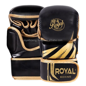 ถุงมือชกมวยหนัง PU สำหรับมวยไทย MMA UFC แบบมีโลโก้สั่งทำพิเศษ - Product Image 1