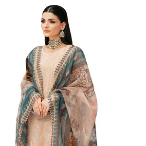 Costumes pakistanais pour femmes par Designers pakistani salwar kameez par Ramsha Vol DASTAN-2 robes pakistanaises ensembles Kurta pour femmes - Product Image 1