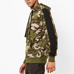 Sweat-shirt à capuche zippé camouflage pour homme, coupe classique, avec poches, vêtement décontracté pour l'automne - Product Image 2