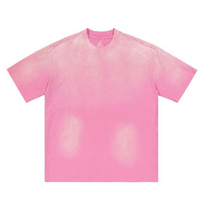 T-shirts pour hommes de haute qualité, personnalisables avec logo, style vintage, coupe classique légère, gris, 220 g/m², 100 % coton, col en V, respirants, séchage rapide, 2026 - Product Image 1