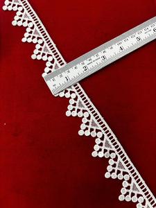 Elegante borde de encaje de algodón adecuado para vestidos, ribetes de dupatta y prendas de diseñador. - Product Image 4