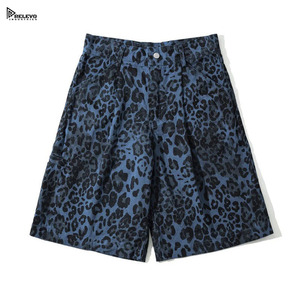 Custom Women <b>Animal</b> Print Shorts Cheetah <b>Pattern</b> High Waist Summer Casual Shorts Trendy Fashion Streetwear Look OEM - Product Image 1