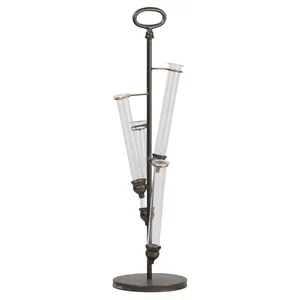 Modern Iron Coastal Tabletop <b>Vase</b> with Glass Tubes for Flowers Eco-Friendly Decorative Home Centerpiece - Product Image 2