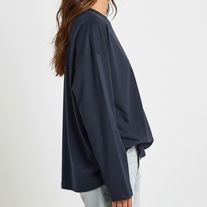 เสื้อยืดคอกลมผ้าเจอร์ซีย์คอตตอน 100% รุ่นใหม่ปี 2025 สำหรับผู้หญิง ปักโลโก้ได้ตามต้องการ เสื้อยืดน้ำหนักเบาสำหรับฤดูร้อน - Product Image 5