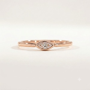 แหวนหมั้นเพชรเม็ดเดี่ยวทรง14K 18K สีทองขนาด5X2.5มม. ผ่านการรับรองจาก GIA - Product Image 3