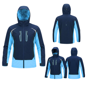 Veste softshell imperméable à capuche pour homme, best-seller, chaude, hiver, tissu softshell hydrofuge, fermeture éclair - Product Image 3