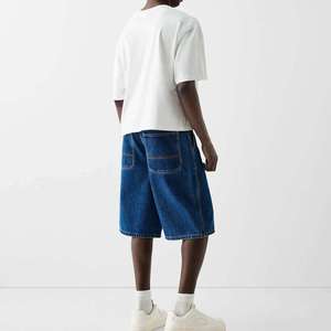 T-shirt blanc à col rond et manches courtes pour homme, coupe classique, couleur unie, tricoté, style décontracté, 100 % coton, design uni - Product Image 3