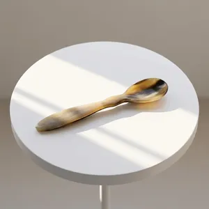 Cuillères de service en corne de bœuf au design tendance, écologiques, pour dîner, caviar et desserts, couverts de table - Product Image 4