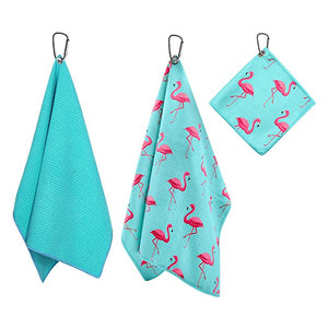 Serviette de golf gaufrée légère, compacte et pliable, durable, idéale pour les voyages et le sport - Product Image 1