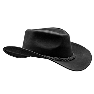 Unisex Black Leather Striped Cowboy <b>Hat</b> Wide Brim Beach Adult Spring and <b>Summer</b> Style - Product Image 6