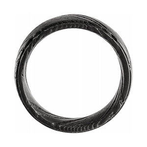 Bague en acier Damas confortable, bijou artisanal avec texture superposée distinctive, bague en acier Damas de qualité supérieure, cadeau de mariage fait main - Product Image 3