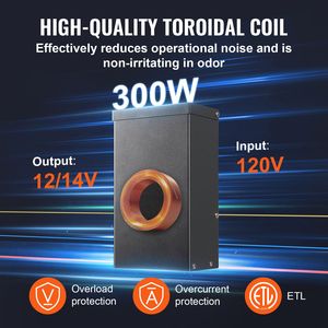 Trasformatore Paesaggistico in Rame a Bassa Tensione da 300W con Timer e Sensore Fotocellula, Design Impermeabile per 120V AC, 120V AC, 1 Paesaggio - Product Image 4