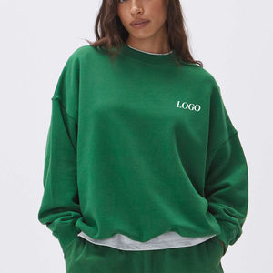 Sweat-shirt personnalisé pour femme en molleton bouclette, style streetwear décontracté, col rond, fabrication usine - Product Image 2
