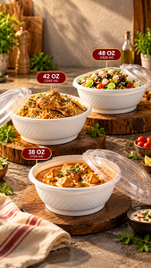 Premium Disposable RNB <b>Bowl</b> 38 OZ 42 OZ 48 OZ Customizable <b>Microwave</b> Safe PP Food Containers <b>Lid</b> for Restaurants Catering - Product Image 5