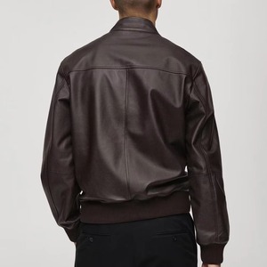 Clush 2026 Bestselling <b>Long</b> Sleeve <b>Men's</b> Leather <b>Jacket</b> Stand Collar Front Premium Quality Vintage Custom Streetwear Winter - Product Image 3