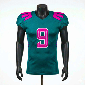 Maillot de football américain, tenue d'équipe sportive, uniforme athlétique personnalisé, tissu léger et respirant, durable, manches courtes, pour le jeu - Product Image 1