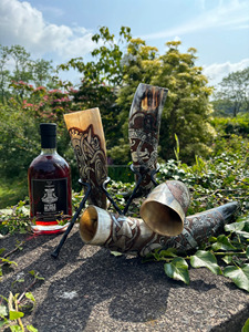 400ml de capacidad tallado vikingo beber cuerno Original genuino antiguo vikingo cuerno nuevo estilo beber cerveza cuerno Falak World Export - Product Image 5