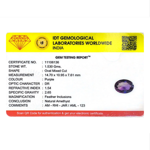 Natural Amethyst Loose Gemstone 7.65 Carat for Fine Jewelry - Product Image 4