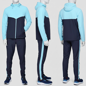 Custom Lightweight Casual Solid 100% Cotton Tracksuit <b>High</b> Quality Reflective Logo Sportswear Unisex Training Jogging - Product Image 1