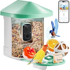 Mangeoire à oiseaux 2K HD AI avec caméra, dispositif intelligent à énergie solaire qui capture automatiquement plus de 10 000 espèces pour l'observation des oiseaux - Product Image 4