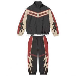Nuevo Conjunto Deportivo Cortavientos de Nylon para Hombre con Logotipo Personalizado, Chaqueta y Pantalones Deportivos Ligeros, Impermeables y Transpirables, Venta al Por Mayor - Product Image 1
