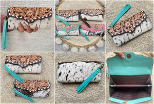 Cartera de Cuero Vacuno Genuino Hecha a Mano por Diseñadores Premium, Cartera de Gran Capacidad con Múltiples Ranuras para Tarjetas para Mujer - Product Image 3