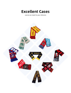 New Custom Wholesale Customized Soccer Team Football Acrylic Jacquard <b>Square</b> Lightweight Thermal Insulation <b>Adjustable</b> Fans - Product Image 6