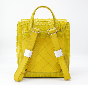 กระเป๋าเป้สะพายหลังหนังจระเข้แท้ดีไซน์หรูหราสำหรับผู้หญิง L22 x W13 x H26.5cm มีสองมือจับ/สายรัด - Product Image 5