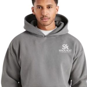 Ensemble survêtement gris oversize pour homme avec sweat à capuche et pantalon de jogging assorti, deux pièces, style streetwear décontracté et sportswear - Product Image 4