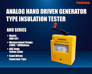 Testeur d'isolation manuel AHD-501 500V 100MΩ |   Générateur manuel |   Testeur de résistance d'isolement électrique - Product Image 3