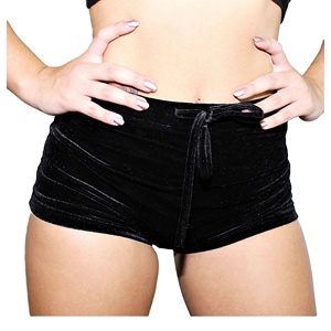 Pantalones cortos elásticos de terciopelo para mujer al por mayor personalizados OEM Logo pantalones cortos de entrenamiento de gimnasio de terciopelo para mujer 2026 - Product Image 4