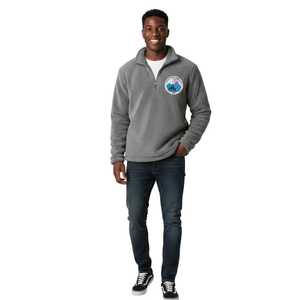 Sweat-shirt décontracté et confortable pour homme Jack and Jill, avec logo en fourrure, fermeture éclair quart de tour, en sherpa pelucheux, à manches longues, idéal pour l'hiver - Product Image 2