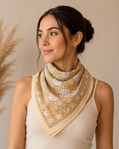 100% Cotton Bandana Floral Boho Women's Summer <b>Head</b> <b>Scarf</b> 20x20 Customized Color Neck Wrap Hair Accessory Breathable Lightweight - Product Image 4