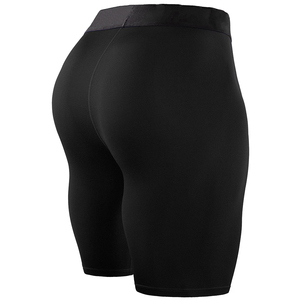 Shorts de musculation pour hommes, shorts de fitness, leggings de compression élastiques, couleur noire, taille moyenne, shorts pour hommes - Product Image 2
