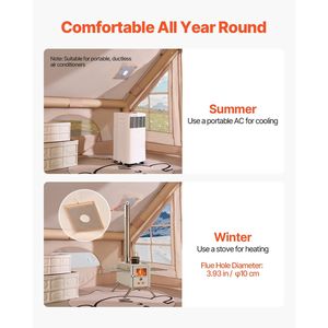 Tenda Gonfiabile per 5-8 Persone, Facile da Montare, Tenda Glamping con Pompa Manuale, Materiale Oxford 300D, 2 Aperture per Stufa - Product Image 6