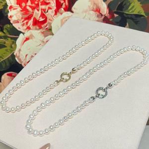 Collar de Perlas de Agua Dulce de 6mm con Cierre de Serpiente, Otoño, Buena Calidad, 47CM de Largo, para Miembros del Año de la Serpiente - Product Image 4