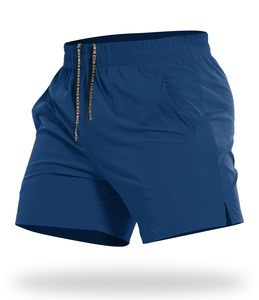 Shorts de sport personnalisés pour hommes, en toile, pour la course et la plage, doux, respirants, tendance, décontractés, avec cordon de serrage, mi-longs - Product Image 1