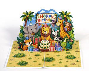 Impression de cartes de vœux d'anniversaire personnalisées avec design pop-up 3D - Product Image 3